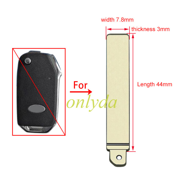 Free shipping For Kia new smart running folding key blade