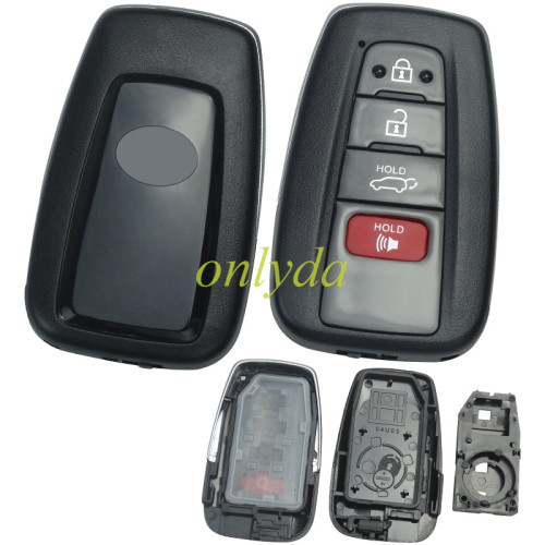 3+1 button remote key blank with blade, the blade switch on the back-shell-part