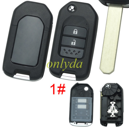 Free shipping For Honda modified remote key shell without badge , pls choose button