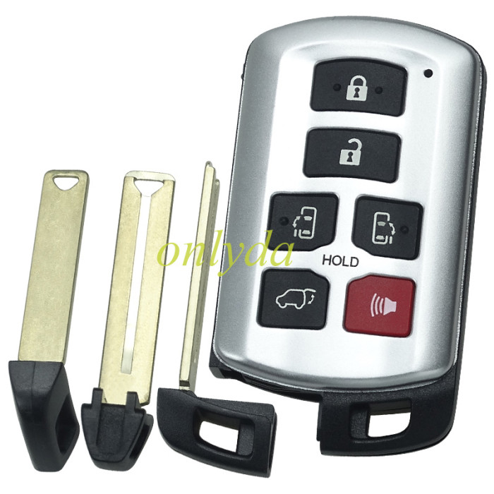 Free shipping Super Stronger GTL shell for Sienna 6 button remote key blank with blade