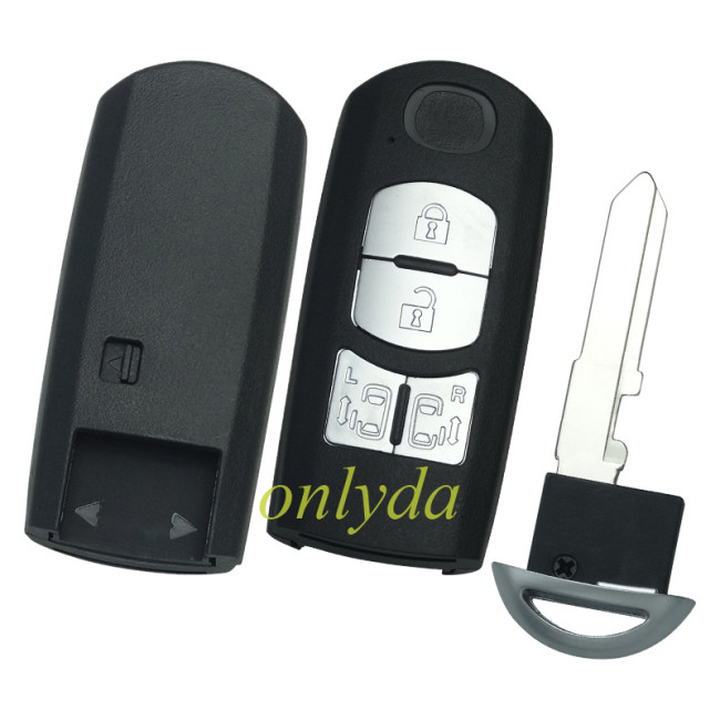 Free shipping For Mazda remote key blank with blade ( 3parts)，with badge place