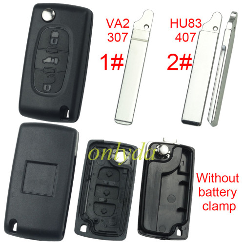 Free shipping Super Stronger GTL shell Fiat 3 buton remote key blank without battery clamp with bagde, pls choose blade