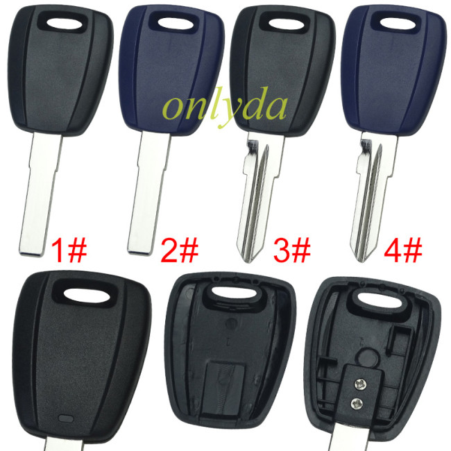 Free shipping For Fiat transponder key blank-without badge（can put TPX long chip)， pls choose model