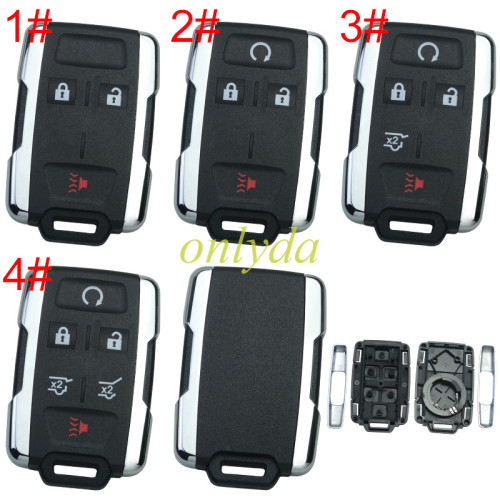 Free shipping For Chevrolet black 3+1 button remote key with 433 mhz FCCID:M3N323337100 pls choose the button