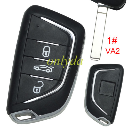 For Citroen modified key shell 3 button , with badge place, With battery holder, pls choose blade