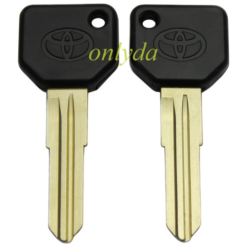 For Toyota transponder key blank with carbon chip part,with right blade with badge