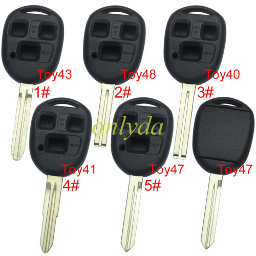 Super Stronger GTL shell Lexus upgrade 3 button key shell without badge,pls choose blade model