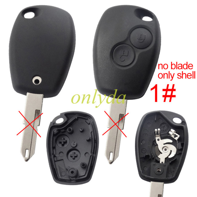 free shipping and no tax from czech to europe 10pcs/lot for Renault 3 button key blank with stainless steel battery clamp, without badge , without blade ,only shell