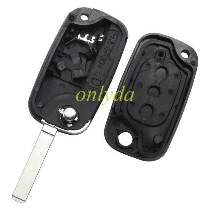 free shipping and no tax from czech to europe 10pcs/lot for Renault 3 button remote key blank with VA2 blade ,without badge