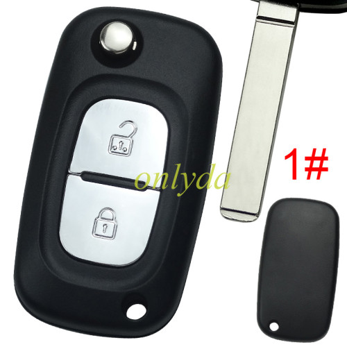 free shipping and no tax from czech to europe 10pcs/lot for Renault 2 button remote key blank with VA2 blade ,without badge