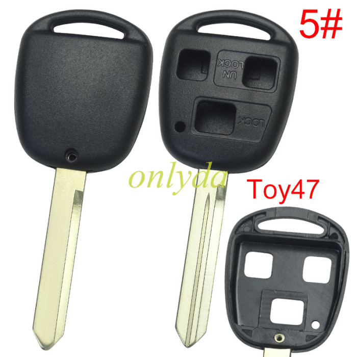 For Lexus 3 Button Remote key blank without badge, pls choose blade model