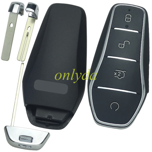 For BYD 4 button remote key replacement key shell with badge