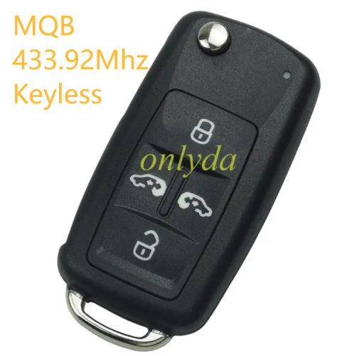 VW 4 button with MQB chip NCF29 keylessgo remote key 7N5837202AD 7N0837202D ID:2015DJ6124 434MHZ