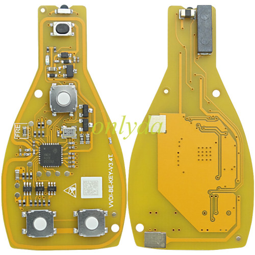Free shippingXhorse VVDI 3/3+1 button for benz remote Key Yellow Color No Bonus Points （only PCB)