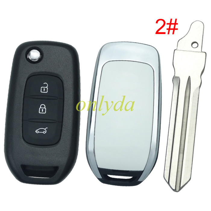 Free shipping 5pcs/lot For 3 button flip remote key blank,please choose the balde(no logo)
