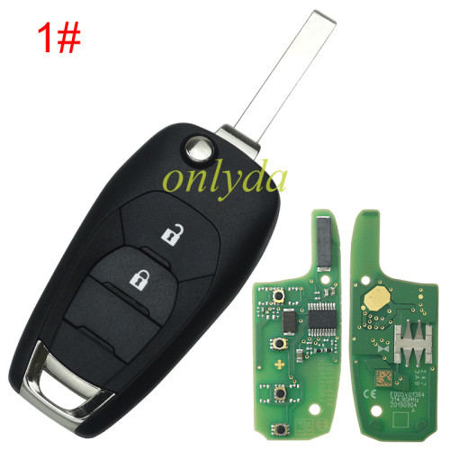 For Chevrolet original 2/3/4 button remote key  with 7961A chip-434mhz,The original PCB , aftermarket key shell (Please choose key shell )