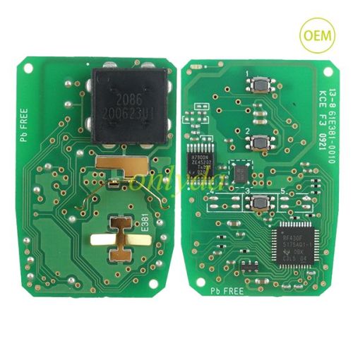 Free shipping For OEM Toyota 3 button remote key with 312/314mhz with AES 8A chip