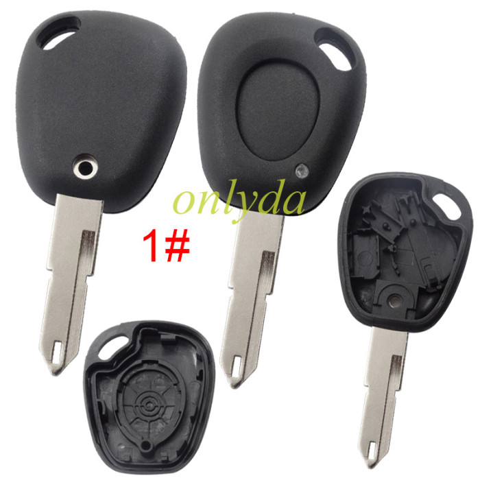Free shipping 10pcs/lot For Renault 1 button remote key  shell without badge ,with  NE73/Vac102. pls choose blade .