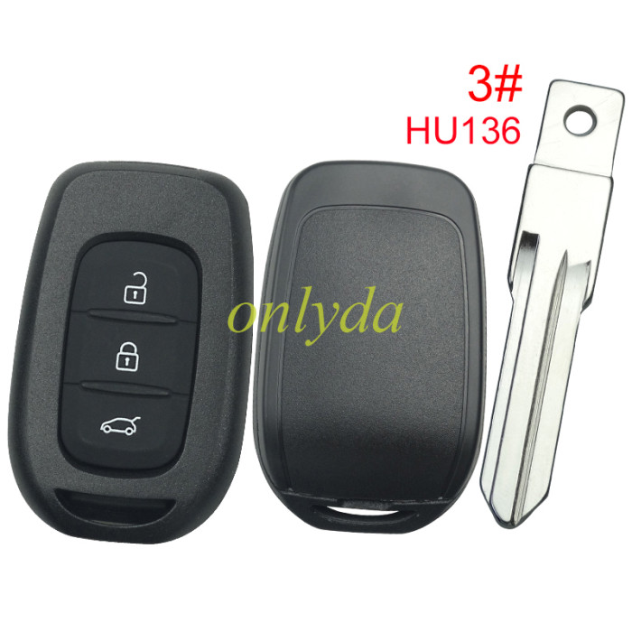 Free shipping 10pcs/lot For 3 button remote key blank,please choose the blade