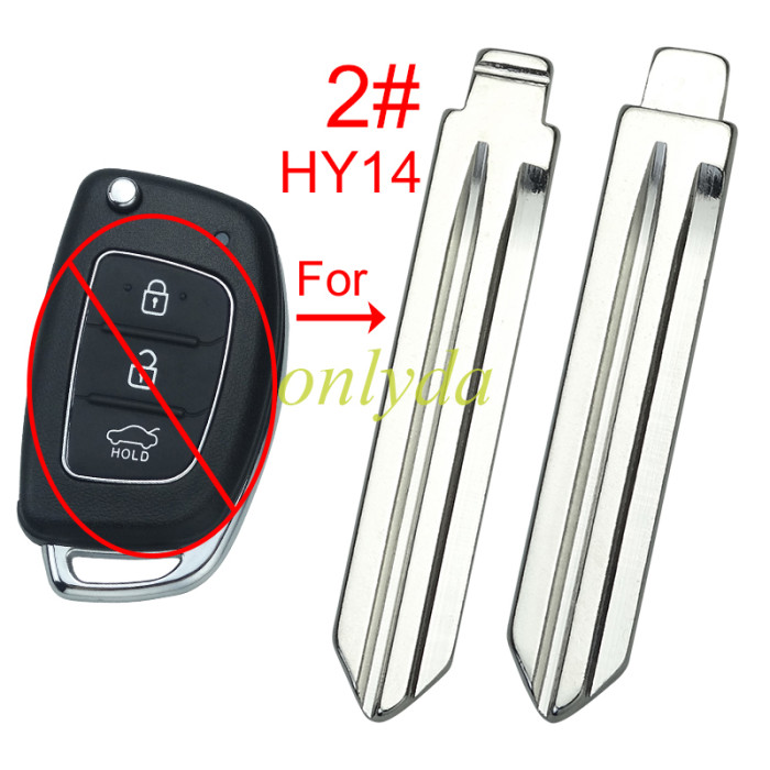 Free shipping 10pcs/lot For Hyundai remote key blank blade , please choose which one do you need ?