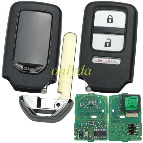 Free shipping HR-V Fit 2+1 button Remote Control key 47 Chip 313.8MHz  FCC ID:KR5V1X A2C80084900