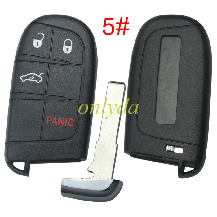 Free shipping 10pcs/lot For Chrysler  remote key shell with blade SIP22, with badge , pls choose button