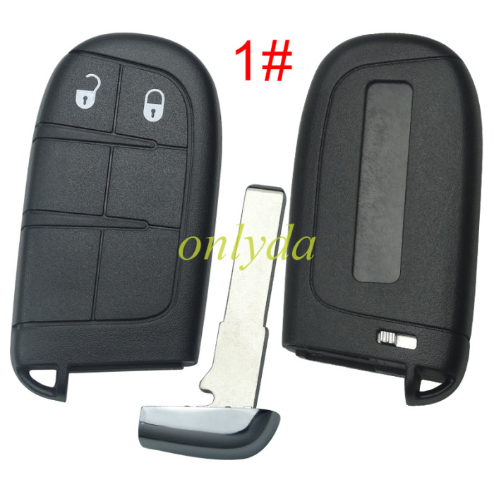 Free shipping 10pcs/lot For Chrysler  remote key shell with blade SIP22, with badge , pls choose button