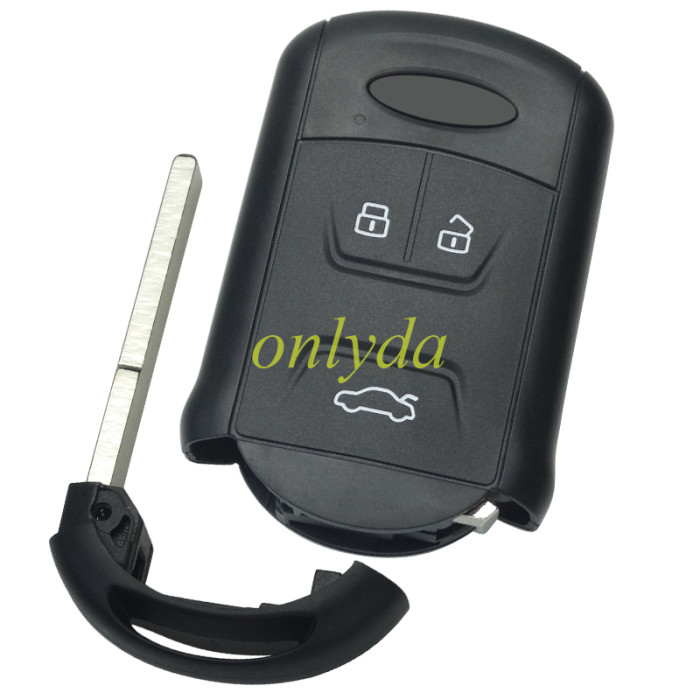 Free shipping For Chery smart 3 button remote key with original cover and aftermarket PCB with 7953chip with 434mhz