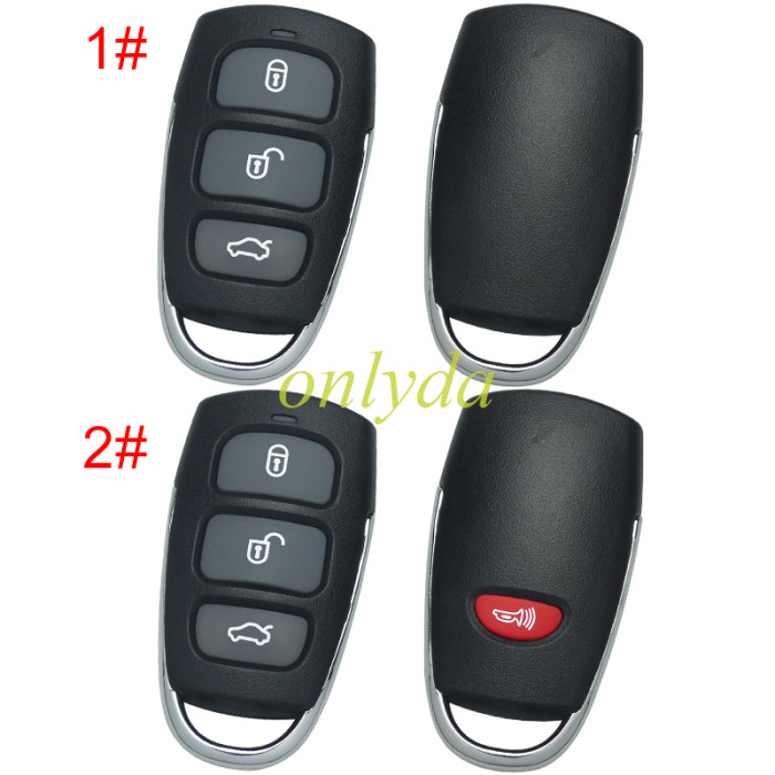 Free shipping 10pcs/lot For Hyundai 3/3+1 button remote key shell , pls choose button