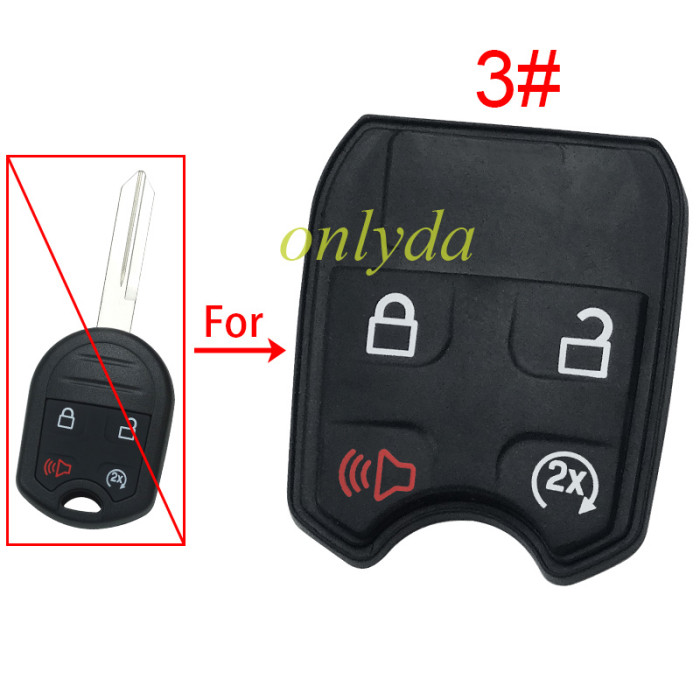 Free shipping 10pcs/lot Ford  remote key Pad， pls choose button
