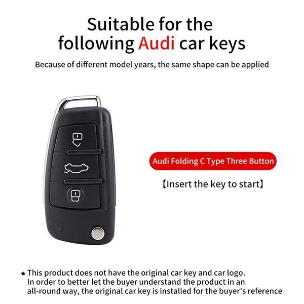 For Audi A3/Q3/Q2L/A1/S3 3 button TPU protective key case,please choose the color