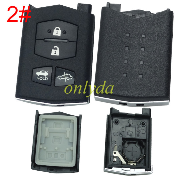Free shipping 5pcs/lot For mazda  remote key shell without blade ,without badge  , pls choose button model