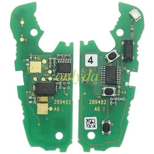 Free shipping For OEM Audi A4 3 button remote key with 315/433mmhz 8EO837220L 8EO837220T 8EO837220F 8E0837220G 8EO837220H 8EO837220R 8EO837220EOEM PCB withaftermarket case