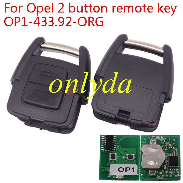 Free shipping For Opel 2 button remote key OP1-433.92-ORG