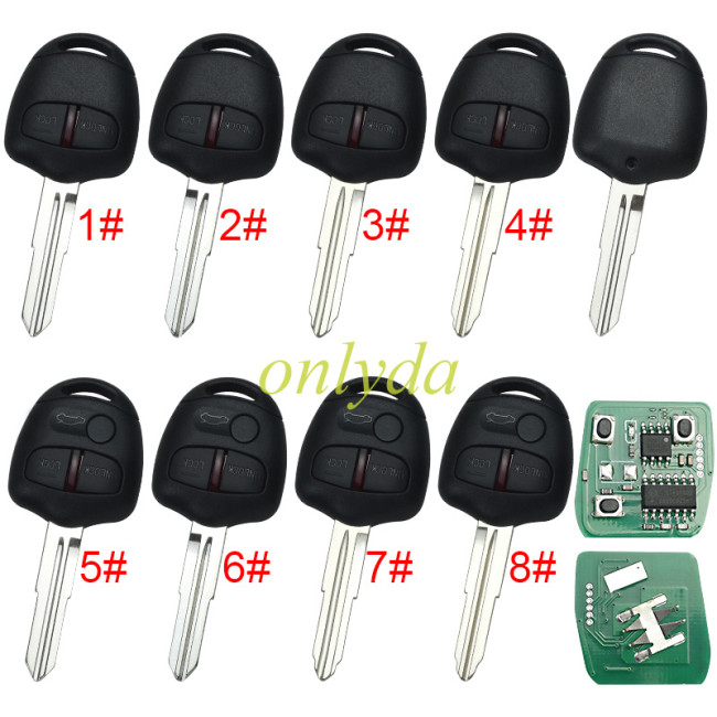 Free shipping For mitsubish 3 button remote key with 433mhz P/N: G8D576MA Work On:  2004-2007 Colt 2004-2012 Grandis 2005-2016 Triton ML/MN 2007-2016 Lancer CJ(sedan) 2007-2012 Outlander ZH 2009-2012 Challenger PB 2010-2015 ASX(2WD) 2012-2015 Outlander ZJ