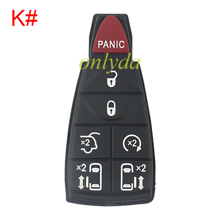 Free shipping 10pcs/lot For Chrysler 2+1 remote key blank pad