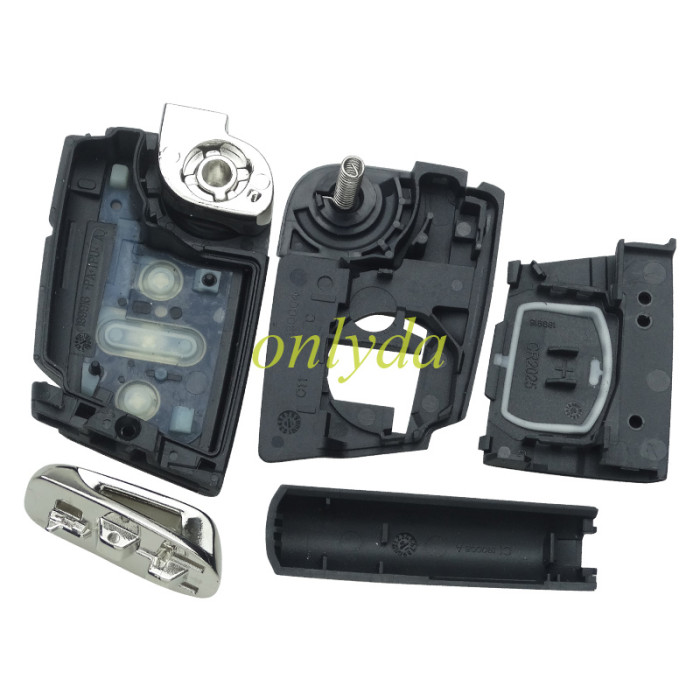 Free shipping 5pcs/lot For VW OEM 3 button remote key blank No blade with badge