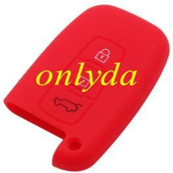 Hyundai 3 button silicon case (Black,Blue ,Red. Please choose the color)