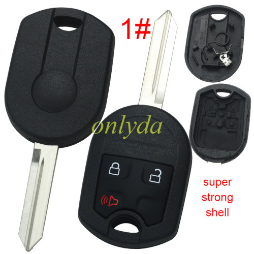 Free shipping 5pcs/lot Super Stronger GTL shell  Ford upgrade remote key shell with logo , pls choose button