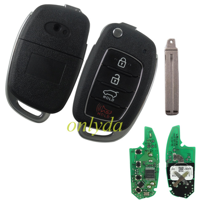 Free shipping Original Hyundai 3+1 button remote key with 434mhz MP14Y-11 954302W010 J100A