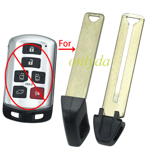 Free shipping 10pcs/lot For  Toyota key blade，inside with groove  ,outside is flat