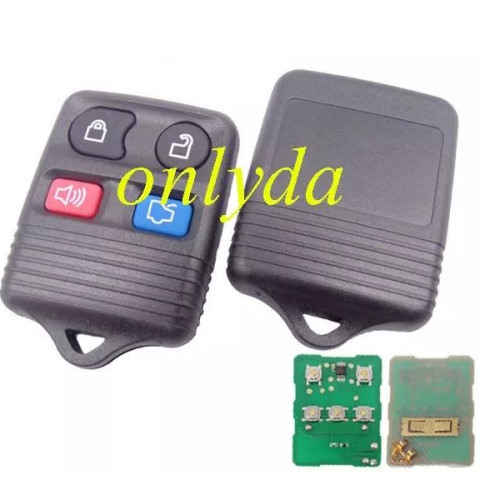 Free shipping 10pcs/lot For  Ford 4button Remote control (Black） with 315mhz / 434mhz Changeable Frequency by press button