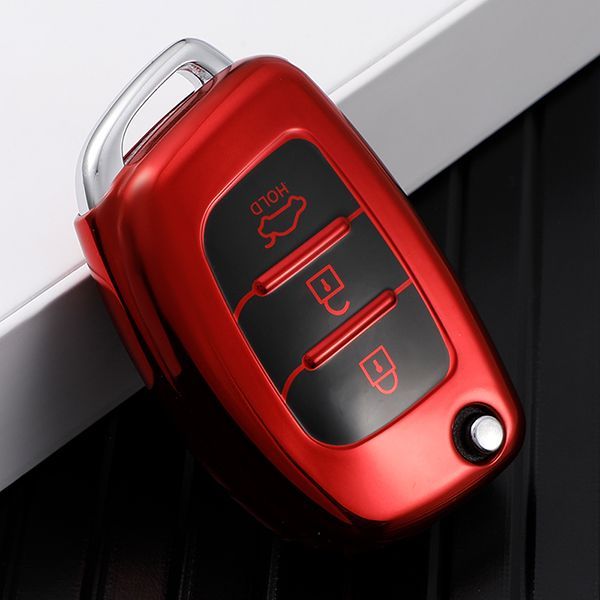 For Hyundai IX25 IX35 3 button  TPU protective key case,please choose the color