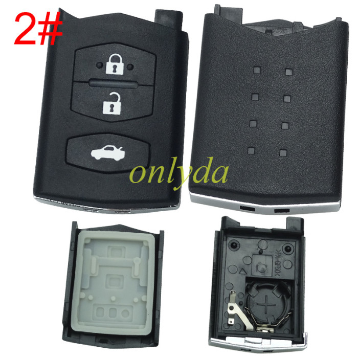 Free shipping 10pcs/lot For mazda  remote key shell without blade ,without badge , pls choose button model