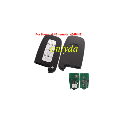 Free shipping hyundai 4 button remote key 434MHZ-no blade
