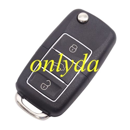 Free shipping 10pcs/lot For  VW 3 button   waterproof  remote key blank （black