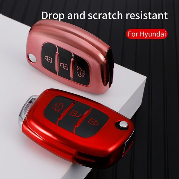For Hyundai IX25 IX35 3 button  TPU protective key case,please choose the color