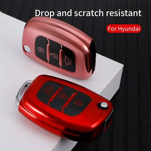 For Hyundai IX25 IX35 3 button  TPU protective key case,please choose the color