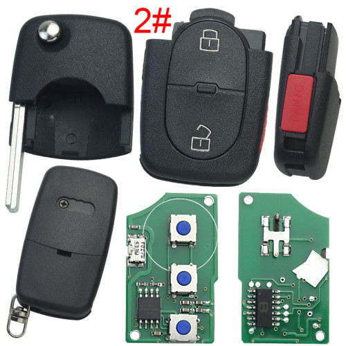 Free shipping 5pcs/lot For Audi control remote ID48chip 315mhz PN: 4DO 837 231 P, pls choose button