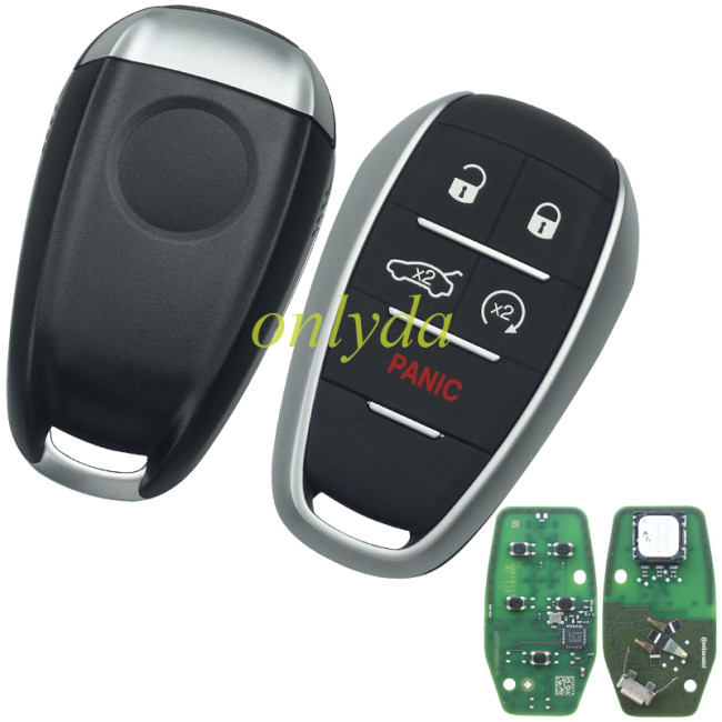 Free shipping For OEM   ALFA ROMEO GIULIA keyless 4+1 button  remote PCB +aftermarket shell （no logo） 434mhz